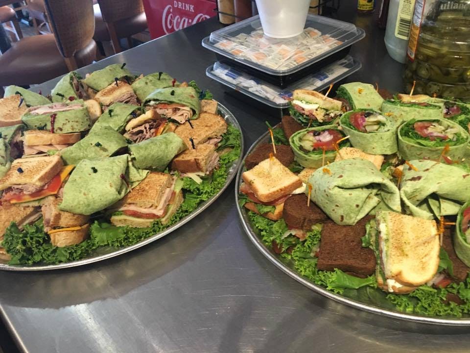 club sandwiches and wrap sampler